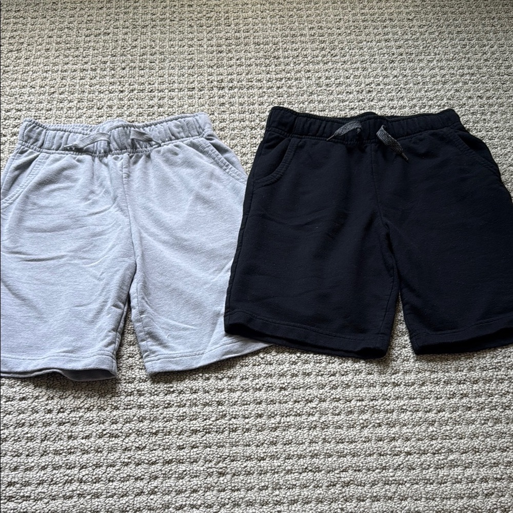 Gray and Black Casual Shorts Set, 8-10